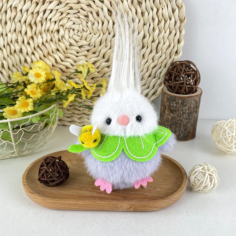 Shaking Can Make Sound Bird Toys, Long Haired Bird Plush Dolls, Dolls, Bags, Keychain Pendants