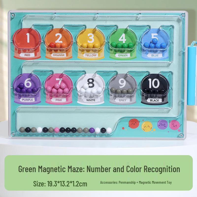 Kids Magnetic Drawing Board with Beads: Creative Painting, Color Sorting & Interactive Learning Toy