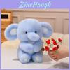 Plush Elephant Gift With Rose For Valentines Day Girl Gift For Kids And Teens