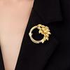 Golden Wheat Huanhua Brooch High-End Women'S Exquisite Light Luxury Wheat Ear Brooch Niche Design Pin Suit Accessories