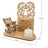 in Heaven, Remembrance Candle Ornament, Wood Rocking for Loss of Loved Tealight Decoration