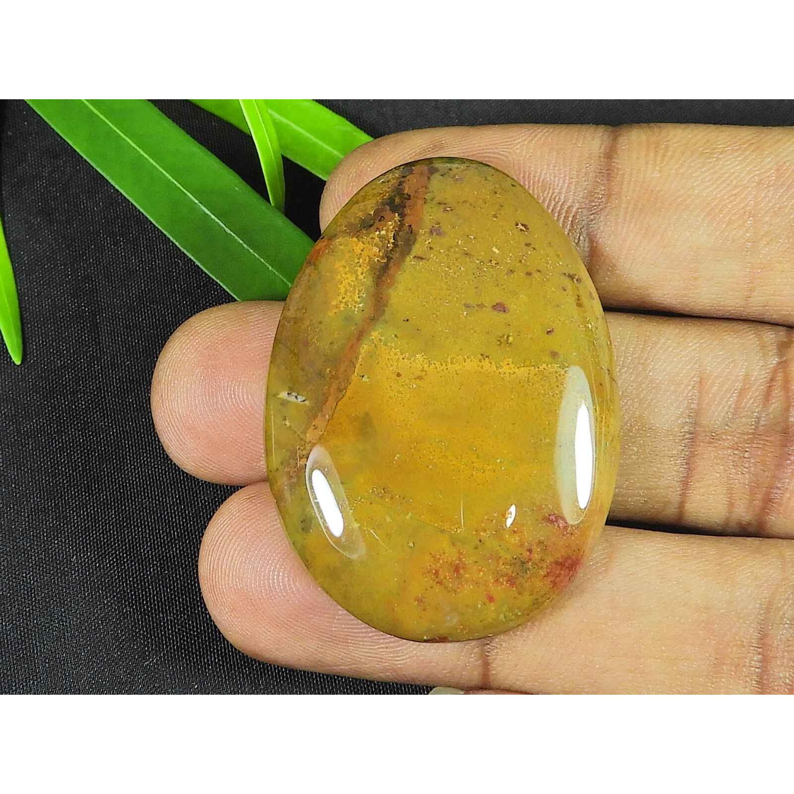 

31X43MM Natural Red Bloodstone Oval Shape Cabochon Loose Gemstone 81Cts. SK-3562