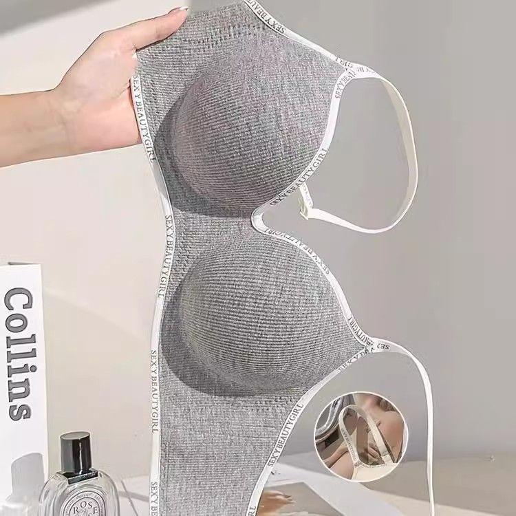 Reggiseno Push-Up Reggiseno Sexy da Donna Brassiere Senza Ferretto Intimo Senza Cuciture Comodo Ragazze Giovani Coppa Spessa Lingerie Coppa AB