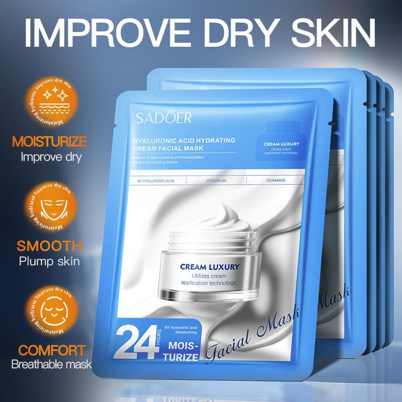 3 Adet Hyaluronik Asit Maskesi 25ml Nemlendirici Nemlendirici Nemlendirici Maske Cilt Bakım Ürünleri