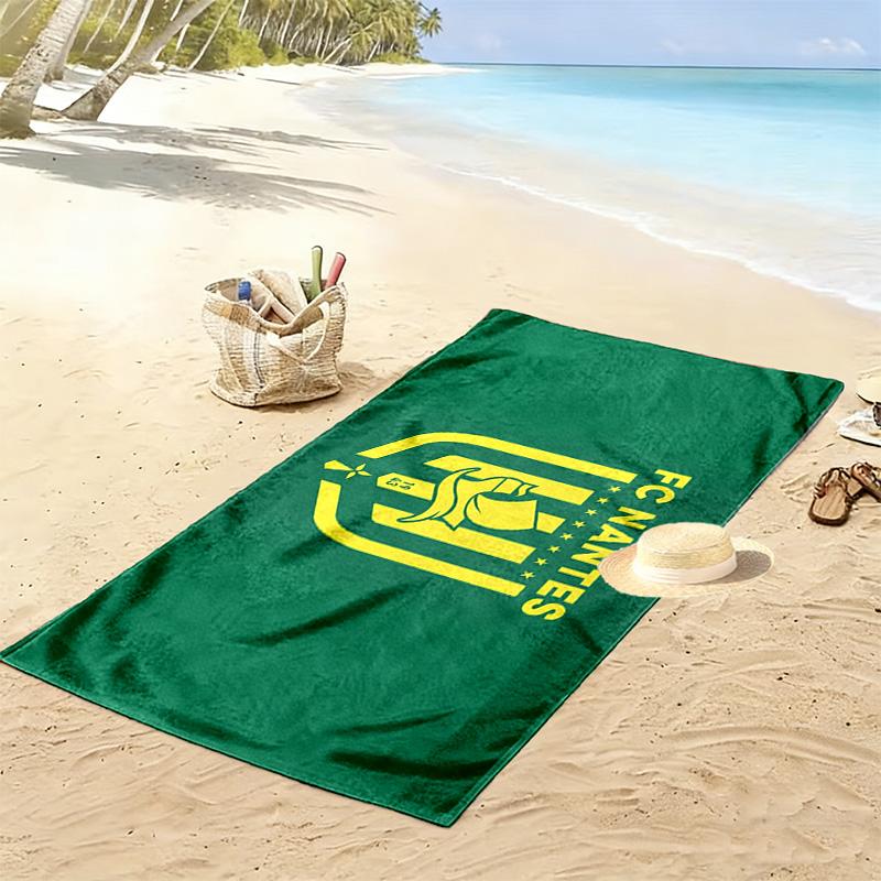 FC Nantes Print Beach Towel, Large Soft Quick Dry Towel for Beach Camping Swimming