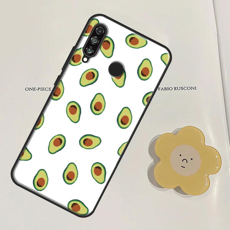 FUNNY AVOCADO Smile JOKE For Huawei Nova Y60 Y70 Y90 Y61 Y91 3i 7i 8i 11i Nova 9 10 SE 11 Pro P20 P40 P30 Lite Case