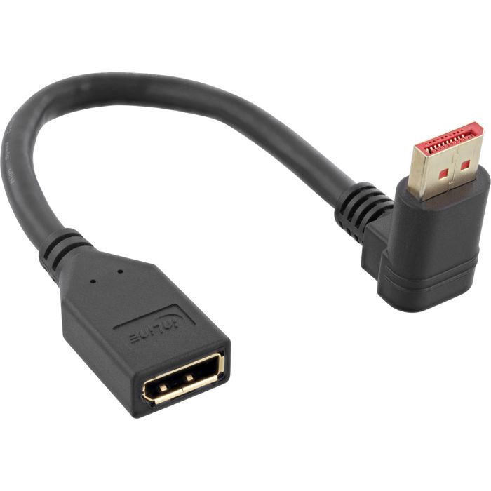 Inline® câble adaptateur displayport 1.4 st-bu 8k4k coudé vers le haut