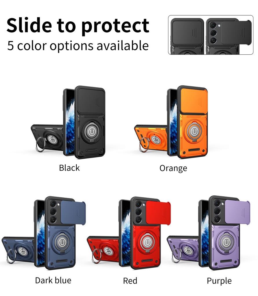 Anti-slip Armor Shockproof Case For Tecno Spark 40 Pro KM6 Plus 4G KM7 Camera Lens Protection Rotating Ring Stand Phone Cover