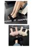 Women's 2026 Summer Fairy Style Furry Slippers - Girly Korean One-Strap Slides, Versatile with Skirts