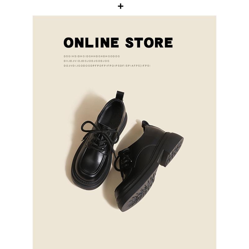 

ботинки из коричневой маленькой кожи с увеличением внутренней высоты для женщин, новые на толстой подошве, на толстом каблуке, на шнуровке, 7 см, одинарные туфли для женщин 39 коричневый