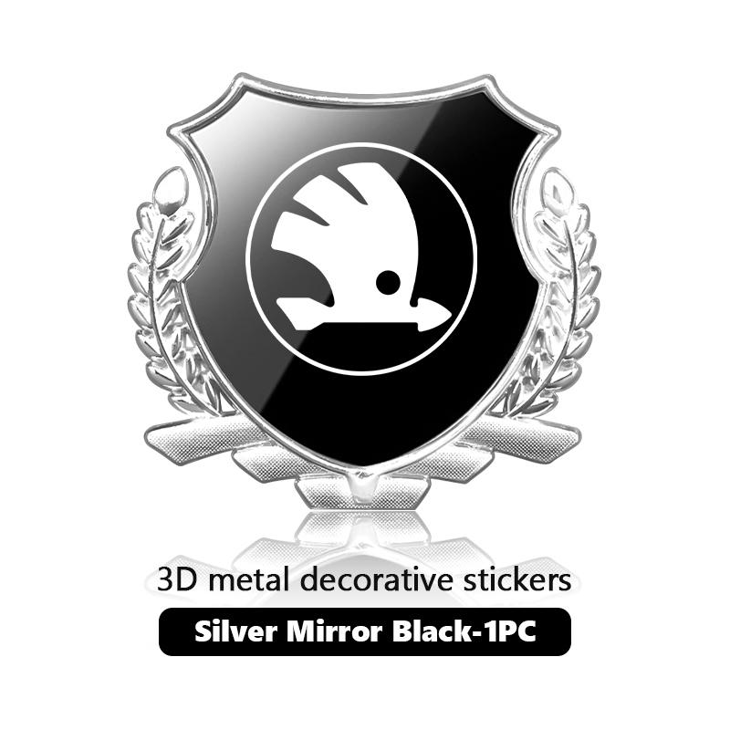 Cycr3 For Skoda 3D Metal Car Side Fender Body Trunk Badge Sticker Accessories VRS Superb Yeti Octavia Enyaq Rapid Karoq Derivati