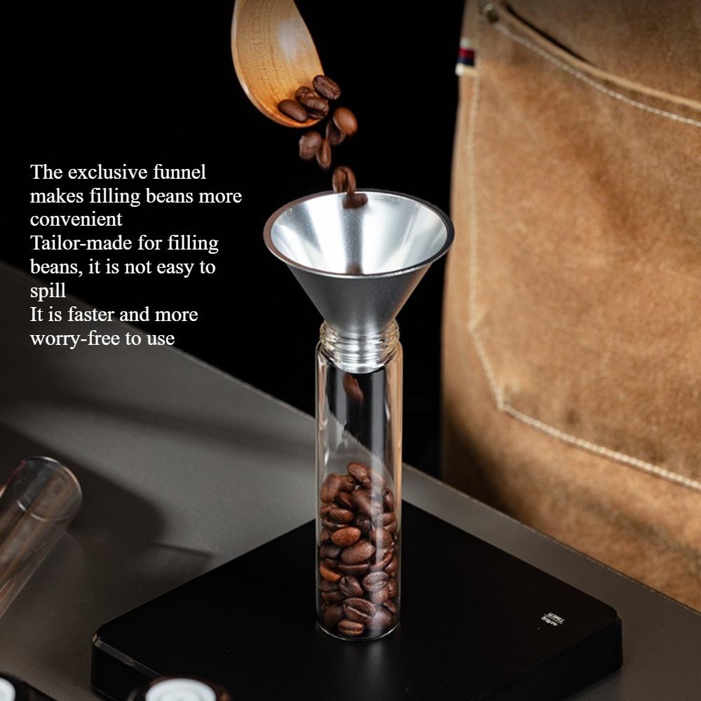 Coffee Bean Sealed Jar Display Rack Transparent Storage Tube with One-way Exhaust Valve Airtight Aroma Jar for Coffee Storage KFS-fc98