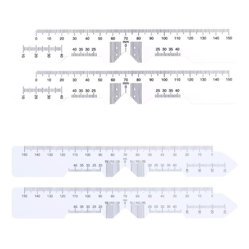 2Pcs Pupil Distance Meter Pupillary Distance Ruler Optical Spectacles PD Ruler