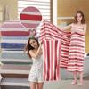 Soft Striped Bath Towel- Quick-Drying Absorbent Microfiber Face & Hand Towels for Bathroom, Home Spa