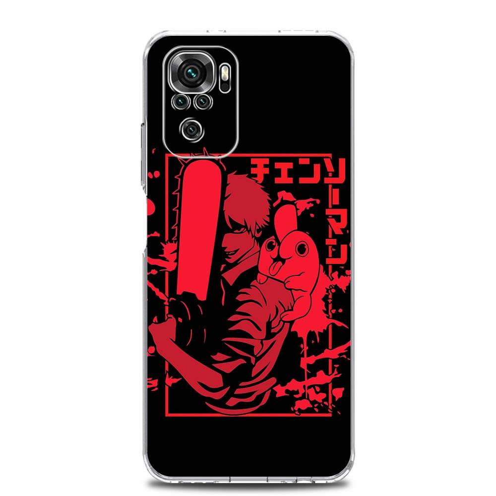 Anime Denji Chainsaw Man Makima Pouzdro na telefon Pro Xiaomi Redmi Note 12 11 9S 9 8 10 Pro Plus 7 8T 9C 9A 8A K40 Herní Průhledný Kryt