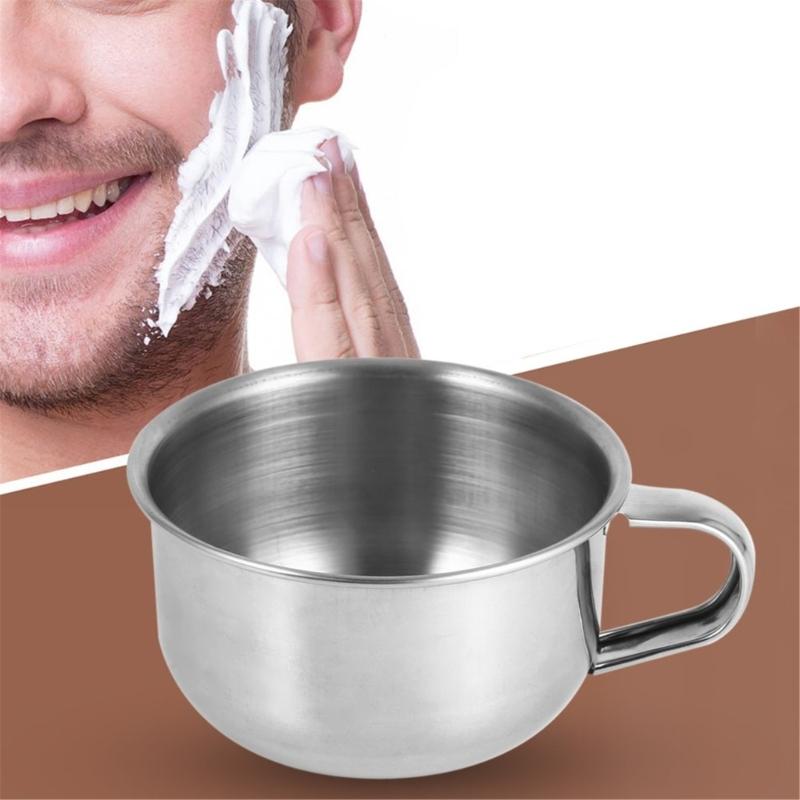 5 Stainless Steel Shaving Bowls Men Premium Grooming Essential Corrosion Resistant Bathroom Accessory
