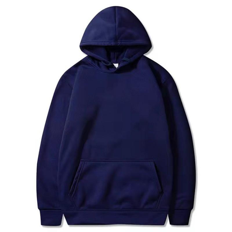 Mens Fleece-Lined Hooded Sweatshirt Winter Warm Oversized Cotton Blend Pullover Casual Outdoor Youth