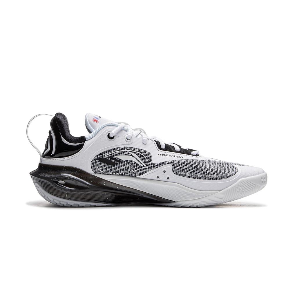 Li Ning Speed 11 Support Rebound Low top Basketball Shoes Men's Black White ABAU053-56