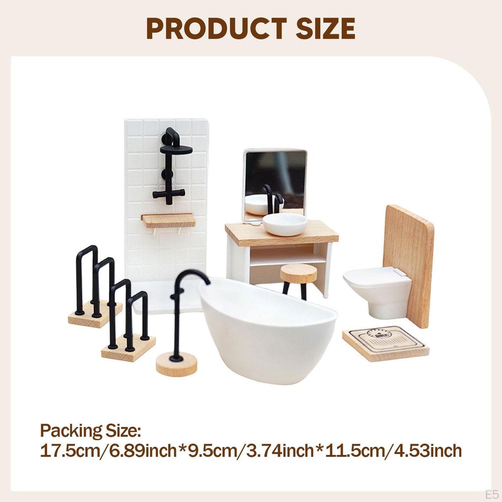 1/12 Dollhouse Bathing Area Set Ornaments and Accessories Collection