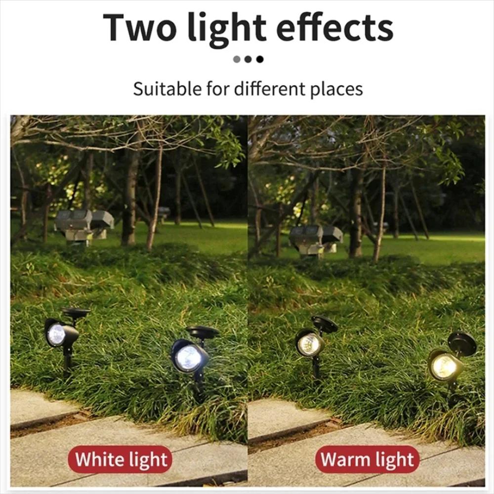 Outdoor Led Solar Spotlight Garden Lights Landscape Decoration IP65 Waterproof for Lawn Courtyard Pathway Tree Separately Lamp