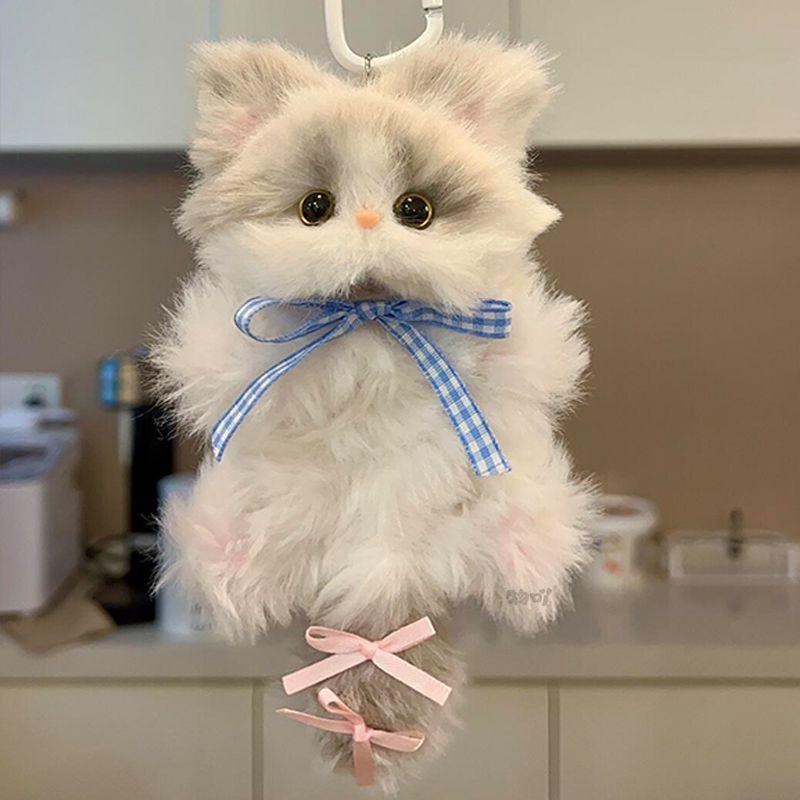 Kawaii Plush Kitten Pendant Handmade Diy Material Package Girls Children Toys Cute Hanging Gift