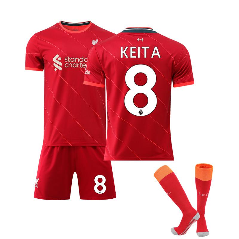 2122 Liverpool Home No. 11 Saleh No. 10 MANET Football Shirt Children's Adult Suit Training Shirt