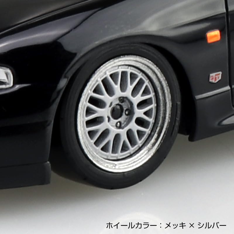 Aoshima Bunka Kyozai Rakupla Snap-Bausatz Nissan R33 Skyline Custom-Räder Maßstabs-Kunststoffmodellbausatz (AOSHIMA) Nein. 21CU-BK GT-R (Schwarz) 1/32