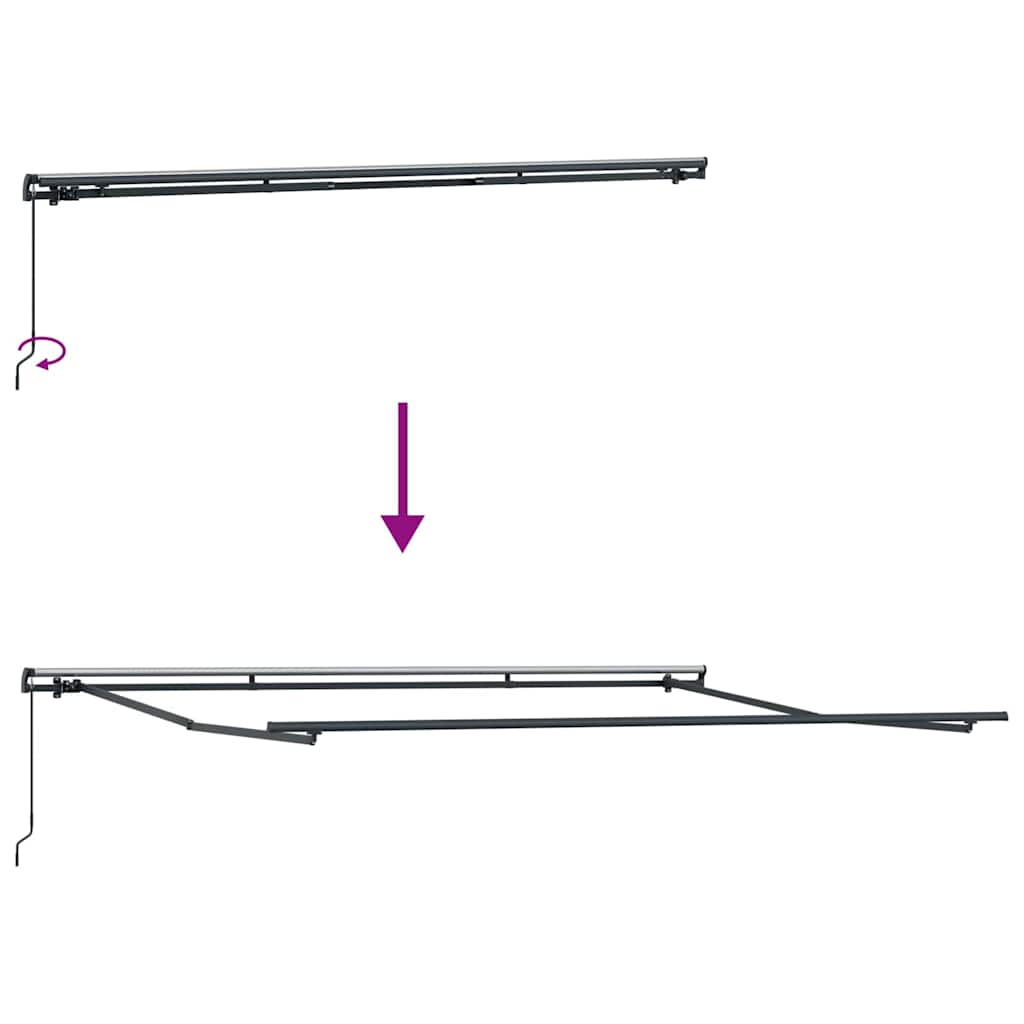 Retractable Awning Multicolor 400 X 350 Cm