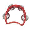Tambourine Plastic Handheld Percussion 4 Bells Kids Musical Rhythm Instrument for School Party Concert Red