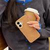 Suede Phone Case for iPhone 16 15 13 14 for 13 12 14 16 Pro 15 14 16 Pro Max  Luxury Brown Suede Leather Case