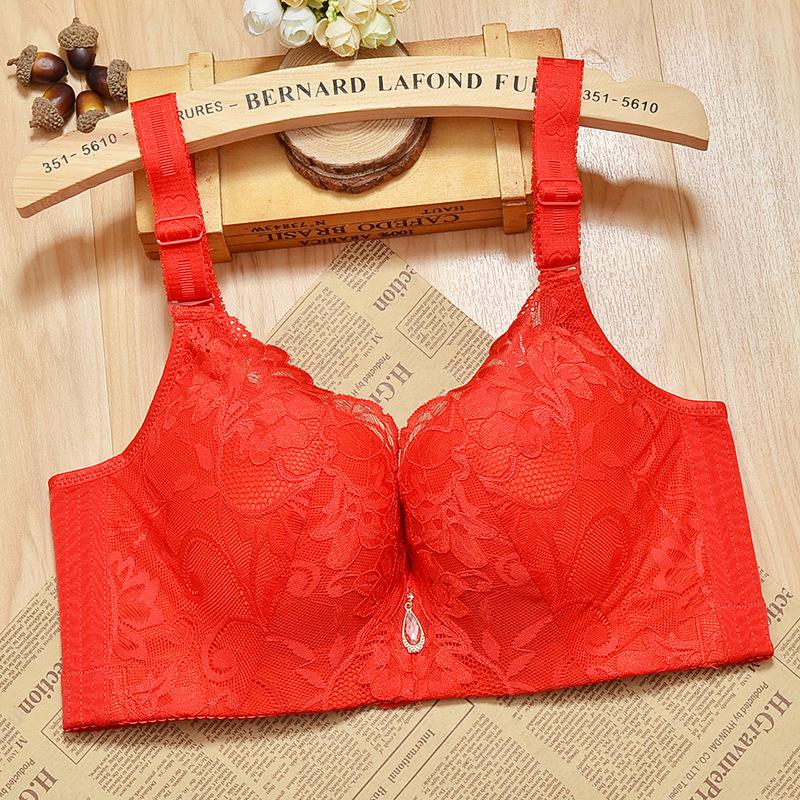 Sexy Bras for Women Lace Plus Size E Cup Thin Bra Adjustable Gather Steel Ring Sensual Lingerie Push Up Bra Fancy Underwear
