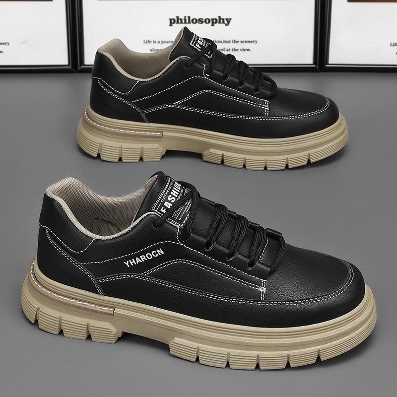 

2025 spring men s shoes new breathable tooling shoes men s trend versatile platform sports and leisure board shoes Martin boots 44