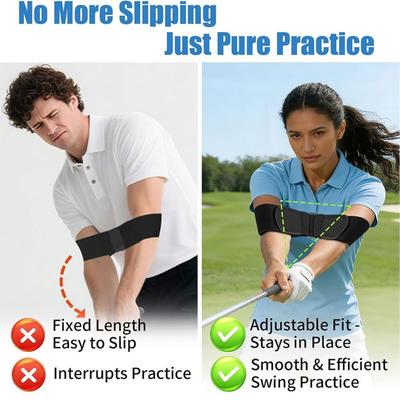 Adjustable Golf Swing Training Aid Elastic Black Golf Swing Strap Nylon Professional Golf Correction Belt Outdoor Sports