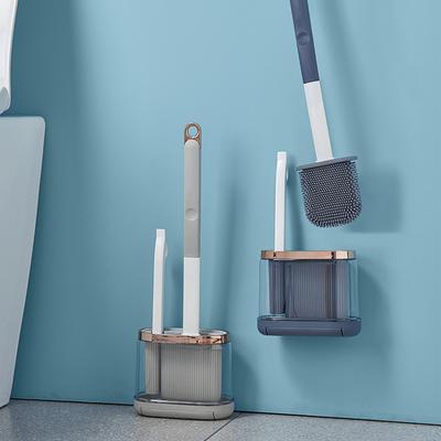 1 Set Toilettenbürsten mit Halter Wandmontierte Haushalts-Toilettenbürste Reinigungsbürste Badezimmerbedarf Toilettenzubehör
