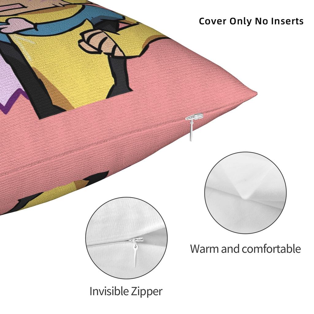 Anime Invincibles Pillow Case Retro Trendy Pillow Cover Comfy Pillowcases For Sofa Couch Bed Living Room
