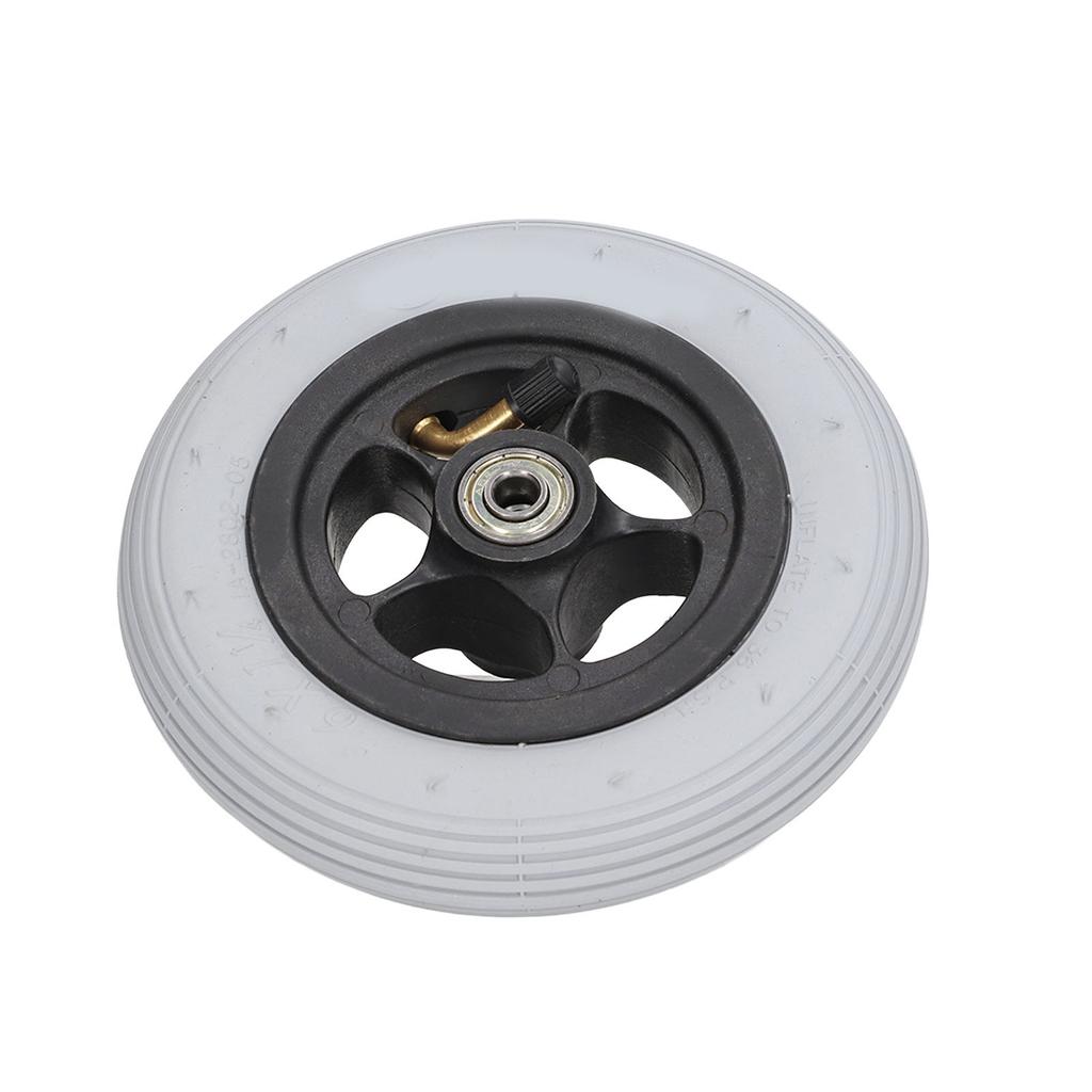 Roată de scaun cu rotile electrice de 6 inci, butuc din aliaj de aluminiu fără zgomot. Înlocuire roată gonflabilă din cauciuc