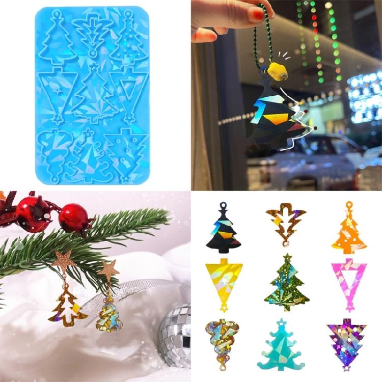 Beautiful Christmas Tree Mold DIY Craft Holiday Decoration Holographic Tree Mold