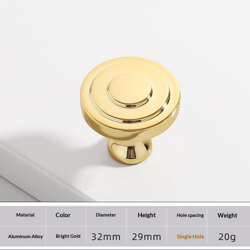 Aluminum Alloy Furniture Knobs Rustproof Waterproof Surface Classic Design for Cabinet Drawer Dresser Bathroom Kitchen Furniture