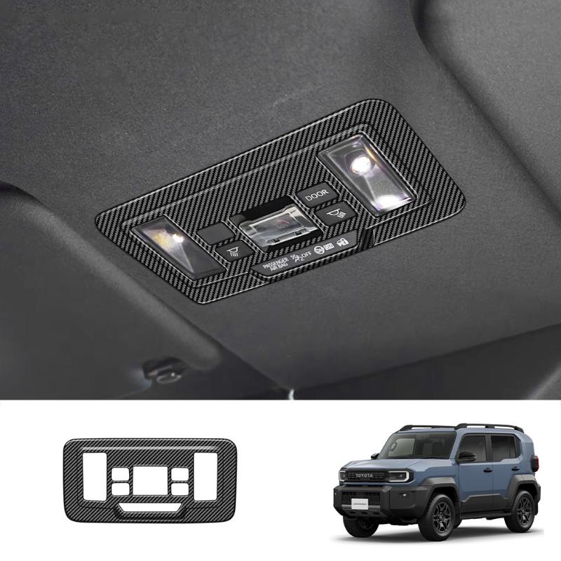 For Toyota FJ Cruiser 2026 ABS Carbon Fiber Car Roof Front Reading Light Frame Cover Trim Interior Car Accessories