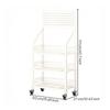 Space-Saving Rolling Cart with Hooks Freestanding Storage Sturdy