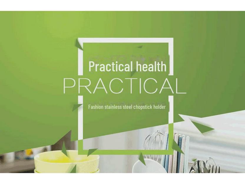 Stainless Steel Chopstick and Utensil Holder, Wall-Mount, Punch-Free