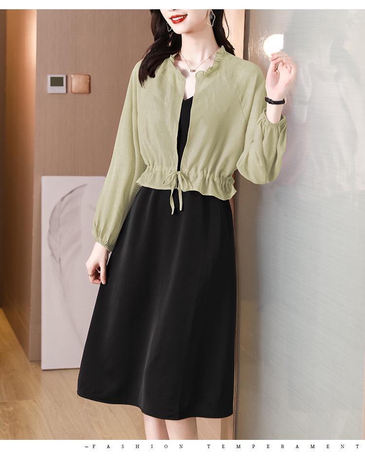 Cardigan Parasole in Chiffon: Leggero Sciarpa Estiva per Vestiti Canottiera, Giacca Corta Larga Modellante.