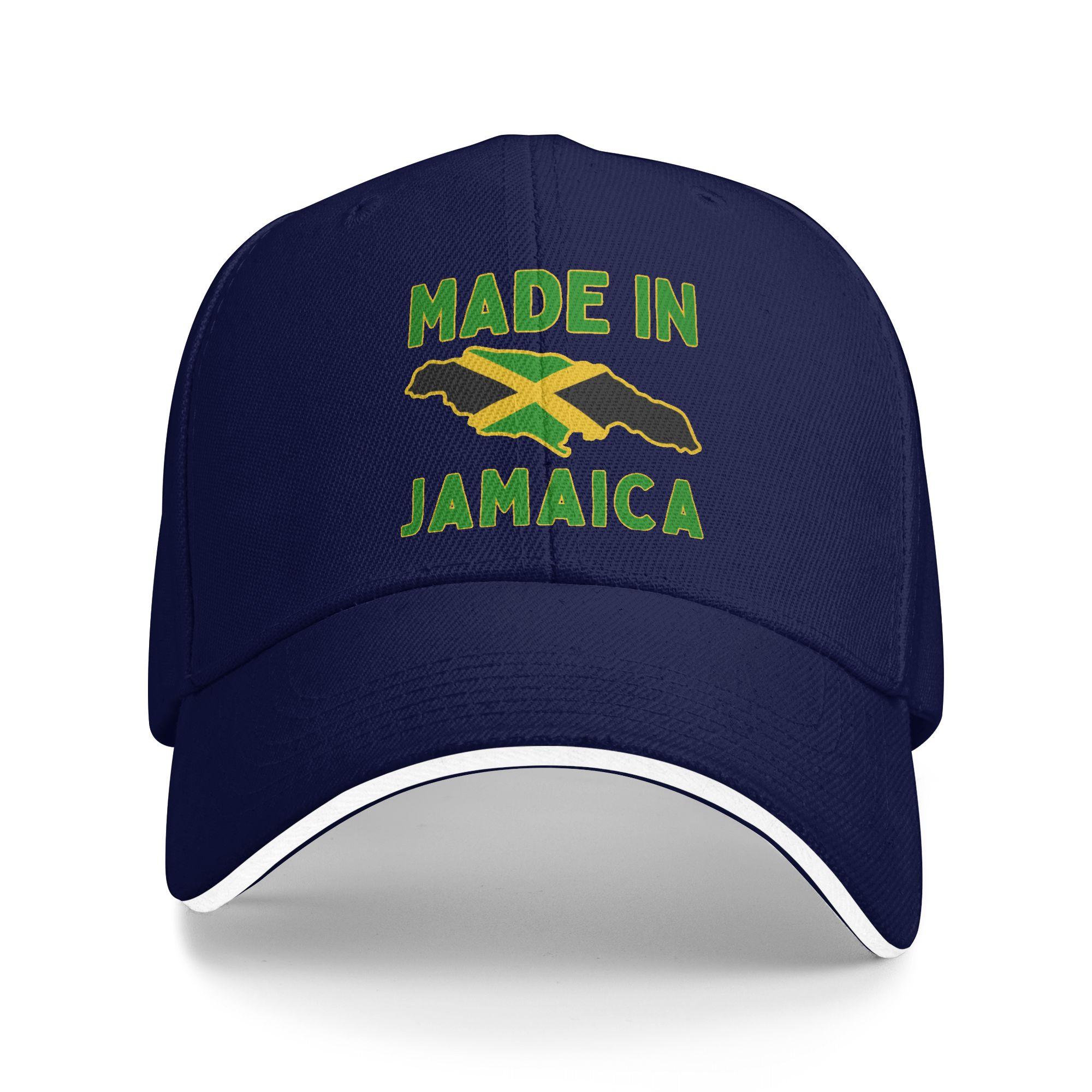 

Made In Jamaica Sun Baseball Cap Summer Stylish Trucker Hat For Men Adult Outdoor Gym Snapback Cap As Picture