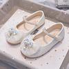 2025 Herbst Neue Koreanische Stil Strassstein Schleife Leder Schuhe für Mädchen – Weiche Sohle Prinzessin Performance Schuhe