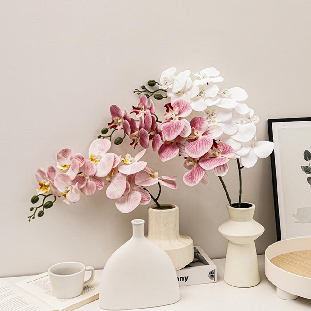 Dining Table Fake Flower Centerpiece Artificial Phalaenopsis Flowers Artificial Phalaenopsis Orchid Stem 3d Printing Realistic