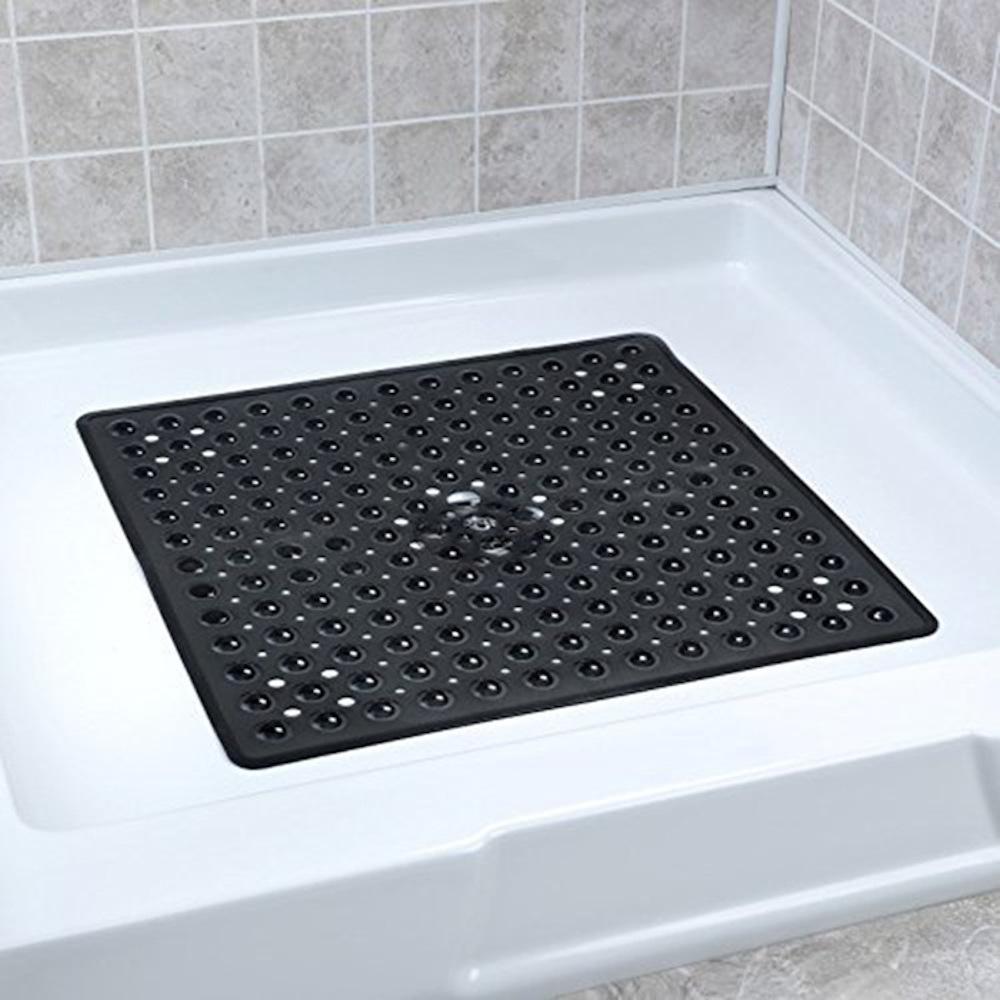 1pc Corner Shower Mat Non Slip - 11x 11cm Corner Shower Mats for Inside Shower, Non Slip Triangle Bath Mat for Bathroom