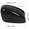Acouto Door Mirror Covers for 2008‑2012, Car Rearview Door Mirror Caps Side Door Wing Mirror Cap Covers Glossy Black Replacement