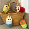 Cute Cartoon Plush Caterpillars Keychain Bag Ornaments Keyring Car Trinket Key Holder Easter Halloween Christmas Party Gift
