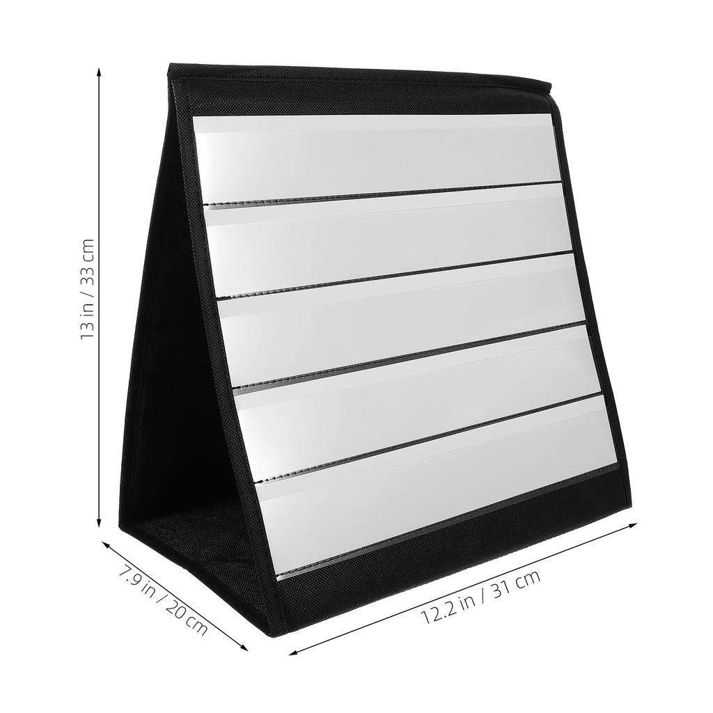Desktop Display Stand Chart Business Card with Sleeves Stands Pvc Classroom Schedule Pocket Preschool Calendar Rack