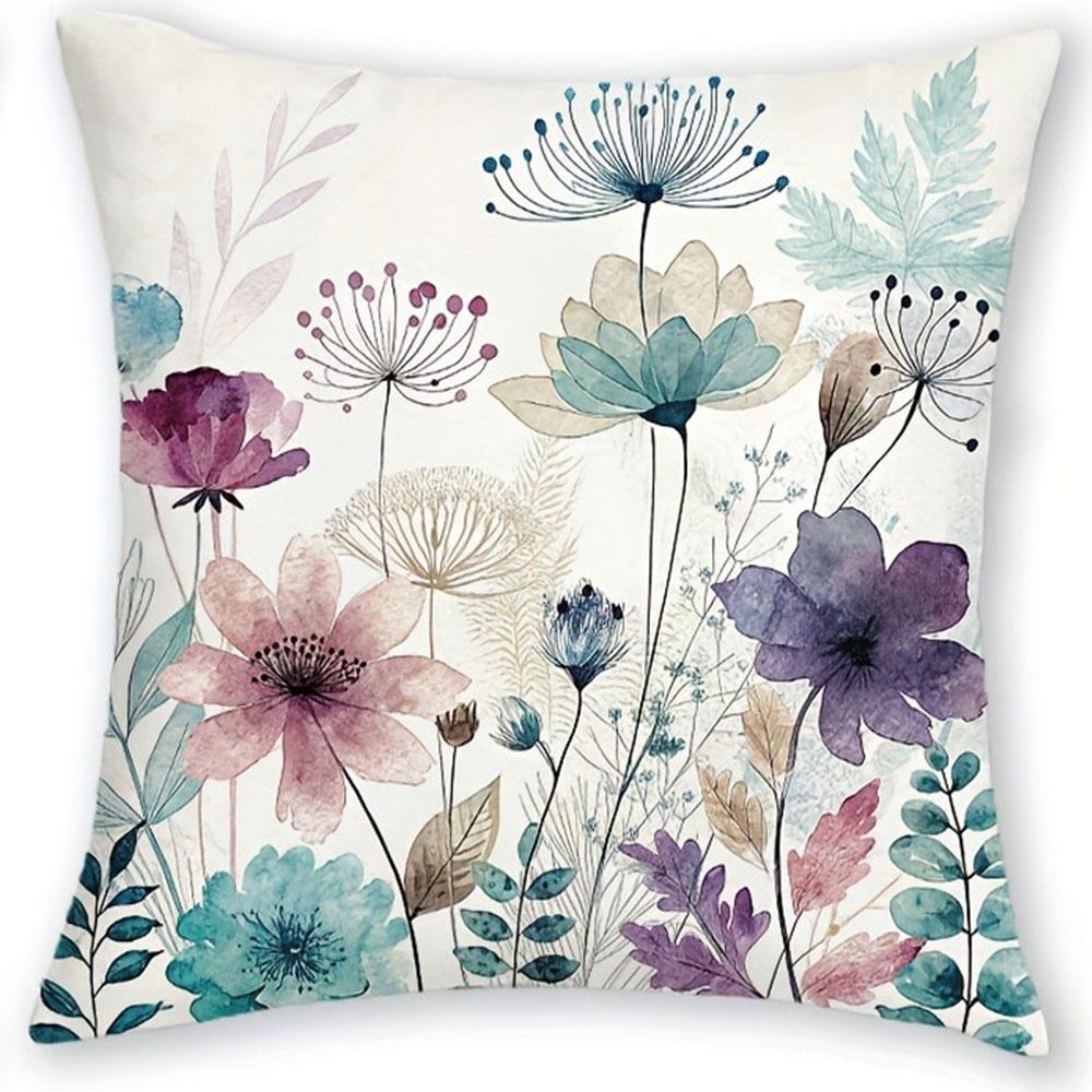 Sunflower Farmhouse - style PillowcaseBedroom Living Room Sofa Home Decor Polyester Cushion Cover with Zipper